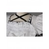 Short Sleeves Lace Trim Cute Cotton Cosplay Maid Costume