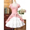 Short Sleeves Ruffle Bowknot Classic Lolita Dress