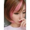 Girl's Sweet Brown Pink Lolita Short Wig