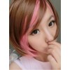 Girl's Sweet Brown Pink Lolita Short Wig