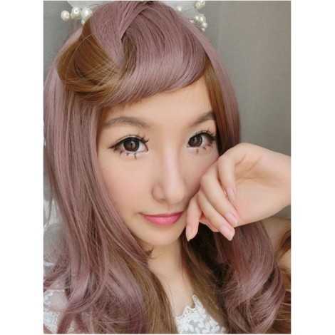 Rosy Brown Sweet Curls Long Lolita Wig