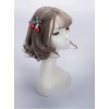 Granny Gray Air Bangs Short Curly Hair Lolita Wig