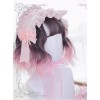 Harajuku Pink Gradual Change Short Curly Hair Lolita Wig