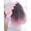 Harajuku Pink Gradual Change Short Curly Hair Lolita Wig