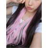 Rosy Brown Light Pink Sweet Long Lolita Straight Wig