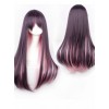 Rosy Brown Light Pink Sweet Long Lolita Straight Wig