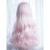 Cute Air-bangs Pink Long Curly Hair Lolita Wigs