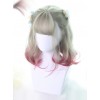 Graffiti Girl Series Cyan And Red Gradient Short Curly Hair Lolita Wigs