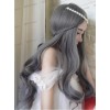 Granny Grey Centre Parting Long Curly Hair Lolita Wig