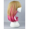 Harajuku Style Lovely Wave Curly Hair Light Brown And Pink Cosplay Lolita Wig