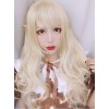 Elves Girls Long Curly Hair Lolita Pale Gold Wig