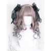 Rome Curly Inner Buckle Grey Pink Gradient Navy Blue Lolita Wig