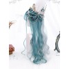 Mint Color And Gray Natural Gradient Long Curly Hair Classic Lolita Wigs