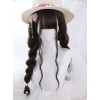 Air bangs Dark Tea Water Ripple Long Curly Hair Classic Lolita Wigs