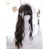 Air bangs Dark Tea Water Ripple Long Curly Hair Classic Lolita Wigs