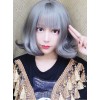 Harajuku Style Large Wavy Short Curly Hair Granny Grey Lolita Wig