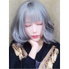 Harajuku Style Large Wavy Short Curly Hair Granny Grey Lolita Wig