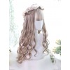 Milk Tea Color Long Curly Hair Classic Lolita Wig