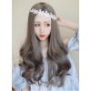 Sweet Centre Parting Grey Long Curls Lolita Wig