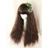 Dark Brown Fluffy Corn Perm Lolita Wig