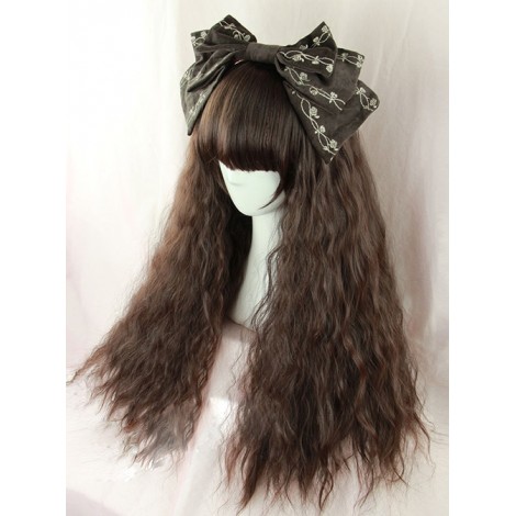 Dark Brown Fluffy Corn Perm Lolita Wig