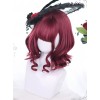 Mysterious Dark Red Short Curly Hair Gothic Lolita Wigs