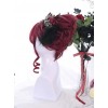 Mysterious Dark Red Short Curly Hair Gothic Lolita Wigs