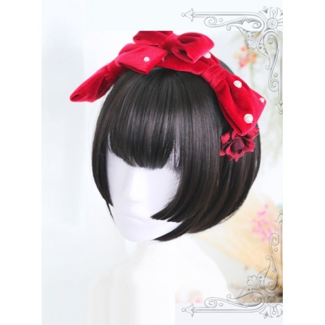 Hime Cut Short Straight Hair Lolita Wig