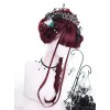 Tears Of Witch Series Dark Red Long Curly Hair Gothic Lolita Wigs