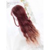 Water Wave Curly Rust Red Gradual Change Lolita Wig