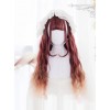 Water Wave Curly Rust Red Gradual Change Lolita Wig