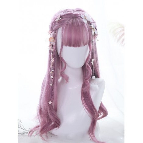 Pink Micro Curly Long Hair Lolita Wigs