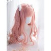 Flamingo Series Air bangs Medium Long Curly Hair Pink Lolita Wigs