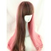 Brown And Pink Double Spelling Color Straight Hair Sweet Lolita Wigs