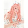 Flamingo Series Air bangs Medium Long Curly Hair Pink Lolita Wigs