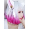 Rinka Haircut Short Curly Hair Silver Pink Gradient Lolita Wig