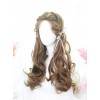 Centre Parting Honey Pudding Long Curly Hair Lolita Wig