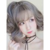 Granny Grey Small Waves Repair Face Short Curly Hair Harajuku Style Lolita Wig