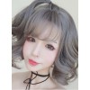 Granny Grey Small Waves Repair Face Short Curly Hair Harajuku Style Lolita Wig