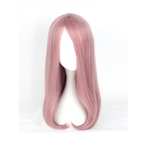 Harajuku Style Inner Buckle Smoke Pink Long Hair Cosplay Lolita Wig