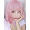 Harajuku Style Light Pink Air Bangs Short Curly Hair Lolita Wig