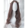 Dark Brown Centre Parting Long Curly Hair Lolita Wig