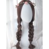 Dark Brown Centre Parting Long Curly Hair Lolita Wig