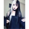 Punk Gothic Wig Female Black And white Yin And Yang Actor's Headgear