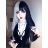 Punk Gothic Wig Female Black And white Yin And Yang Actor's Headgear