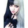 Punk Gothic Wig Female Black And white Yin And Yang Actor's Headgear