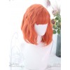 Orange Medium-long Curly Hair Air Bangs Lolita Wigs