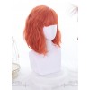 Orange Medium-long Curly Hair Air Bangs Lolita Wigs