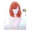 Orange Medium-long Curly Hair Air Bangs Lolita Wigs