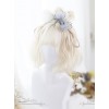 Air-bangs Milk White Short Curly Lolita Wig